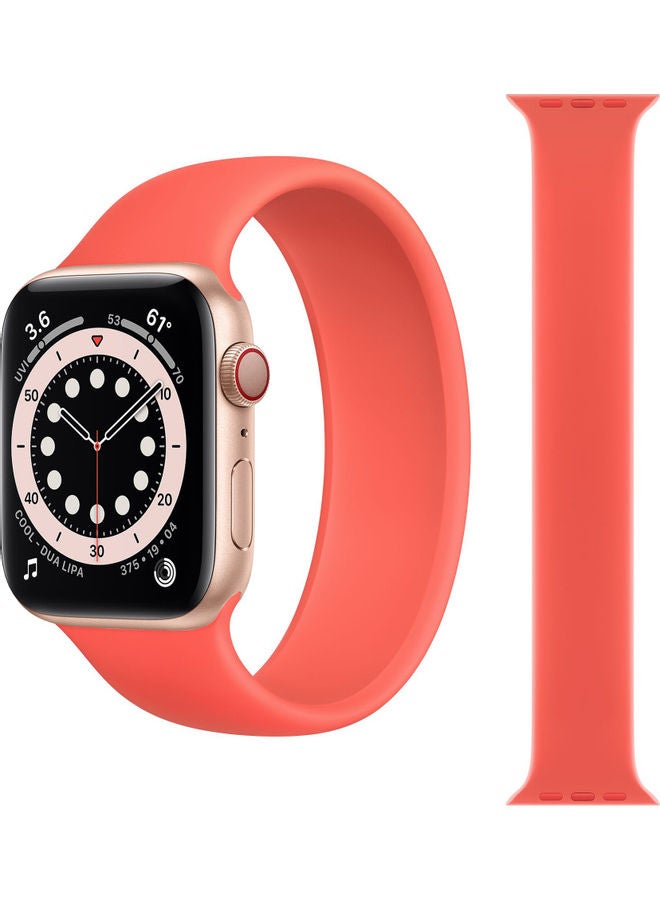 Perfii - Replacement Band For Apple Watch Series 6/SE/5/4/3/2/1 44/42 mm Pink Citrus - Image 1