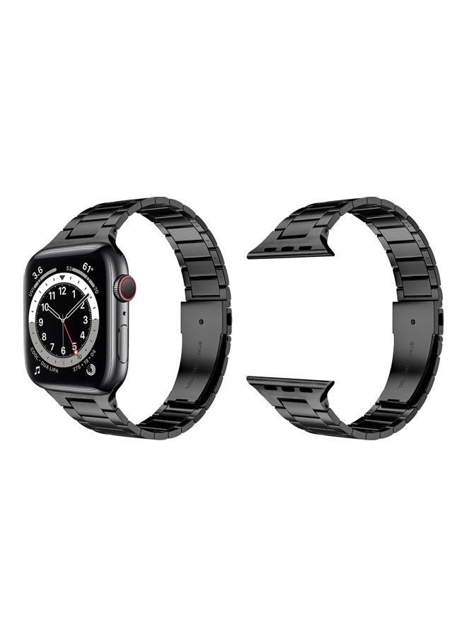 Perfii Replacement Band For Apple Watch Series 1/2/3/4/5/6/SE 38/40mm Black  - Image 2