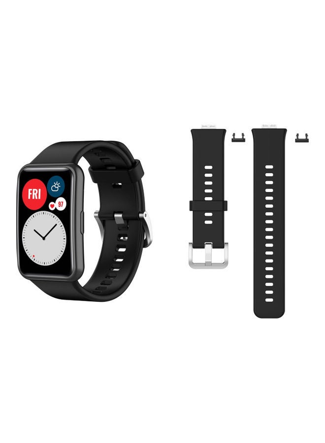 Perfii Buckle Replacement Band For Huawei Watch Black - Image 1