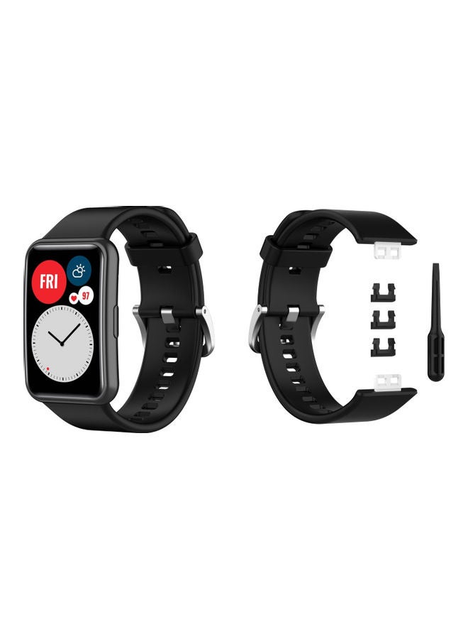 Perfii Buckle Replacement Band For Huawei Watch Black - Image 2