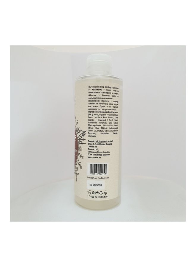 REVUELE - Face Toner With Witch Hazel and Coconut Water Clear,Brown 400ml - Image 1