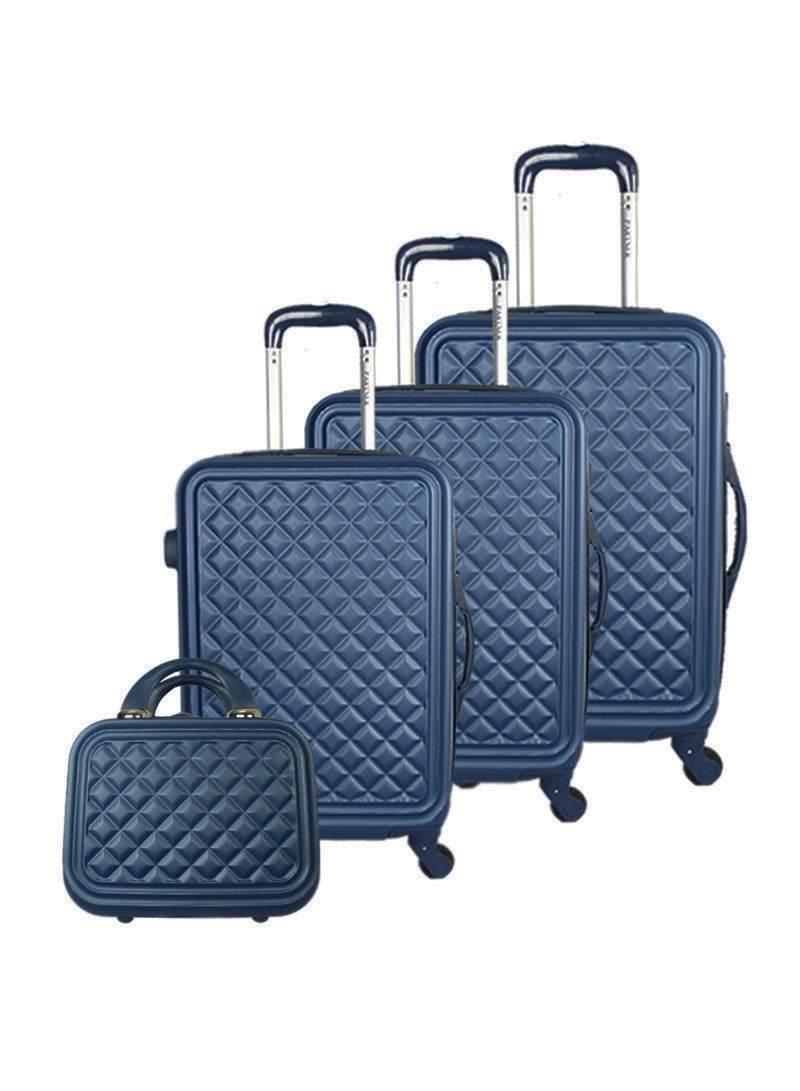PK 3-Piece Luggage Trolley Set With Briefcase Blue - Image 1