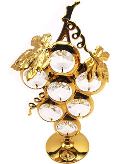 كريستال تيمبتيشن 24K Gold Plated Grape Tree Gold 11 X 7cm 