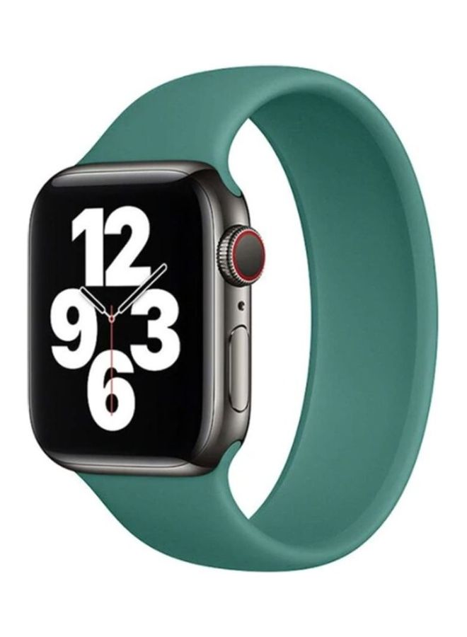 Replacement Elastic Silicon Solo Loop Strap 42/44 Medium Pine Green