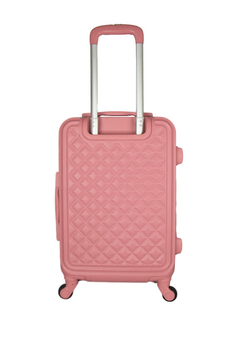 PK 3-Piece Luggage Trolley Set With Briefcase Pink - Image 2