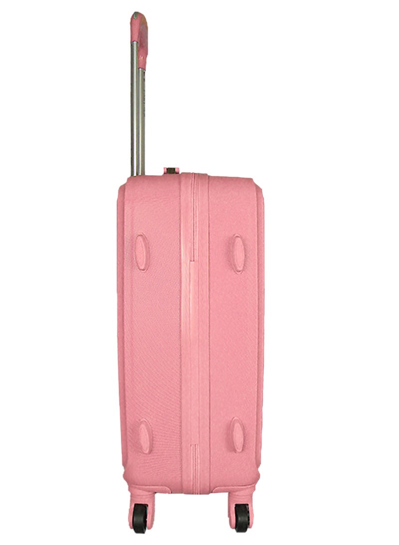 PK 3-Piece Luggage Trolley Set With Briefcase Pink - Image 3