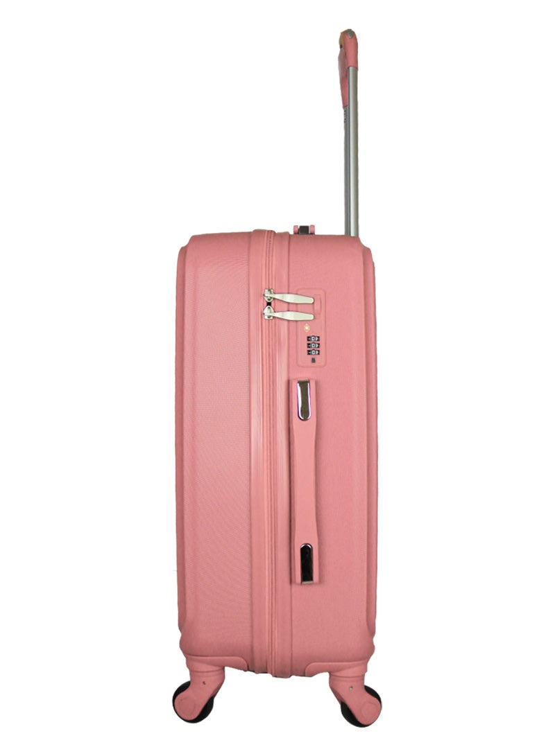 PK 3-Piece Luggage Trolley Set With Briefcase Pink - Image 4