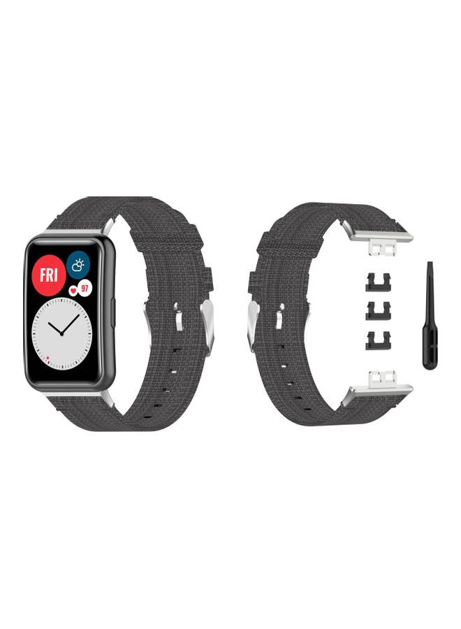 بيرفيي سوار بديل لساعة هواوي مع إبزيم رمادي داكن - Image 1