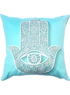Alwan Hamsa Design Cushion Cover Blue 40x40cm  - Image 1