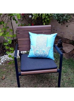 Alwan Hamsa Design Cushion Cover Blue 40x40cm  - Image 3