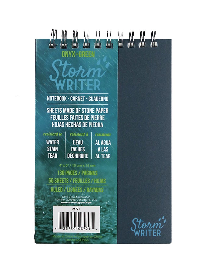 Onyx & Green Spiral Bound Notebook Multicolour