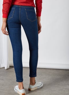 DressBerry Skinny Fit Mid-Rise Cotton Jeans Navy Blue  - Image 2