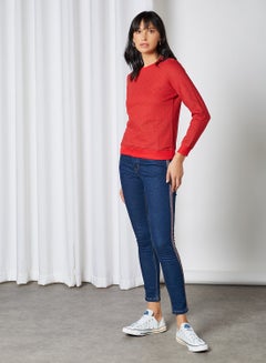 DressBerry Skinny Fit Mid-Rise Cotton Jeans Navy Blue  - Image 3