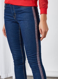 DressBerry Skinny Fit Mid-Rise Cotton Jeans Navy Blue  - Image 4