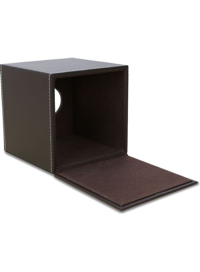 East Lady Leather Tissue Box Dark Brown 13 x 13cm  - Image 3