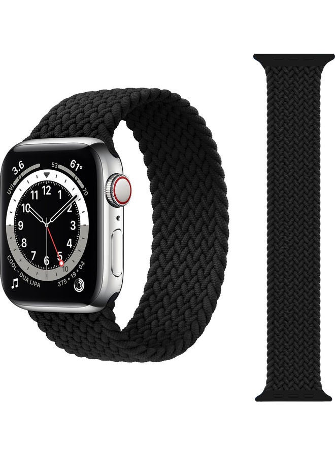 Perfii - Replacement Band For Apple Watch Series 1/2/3/4/5/6/SE 38/40mm Dark Black - Image 1