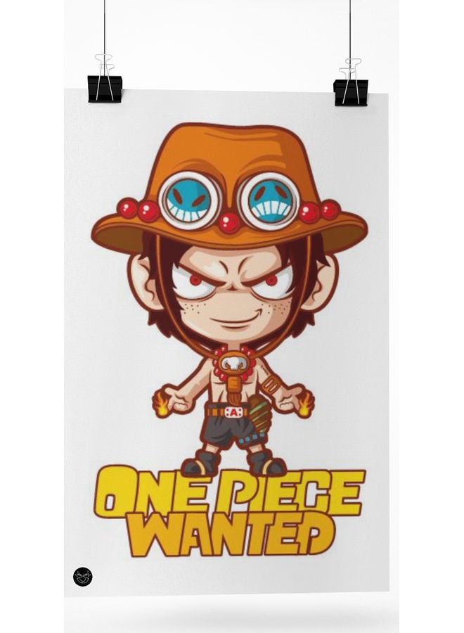 ملصق بطبعة عبارة "One Piece Wanted" متعدد الألوان 20سم