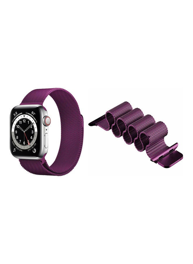 Perfii - Milanese Replacement Band for Apple Watch Purple - Image 1