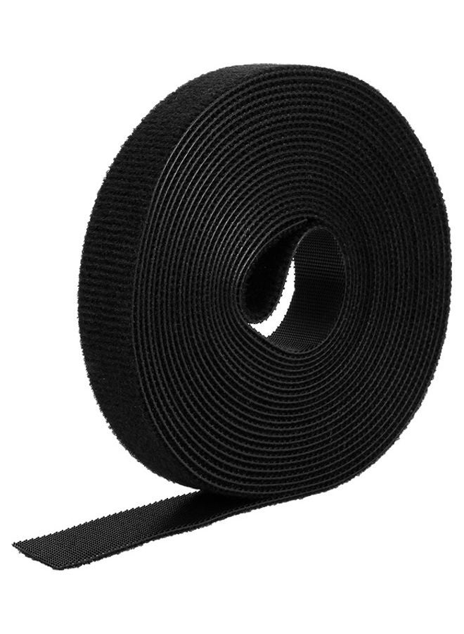 Self-Adhesive Reusable Cable Loop Strap Black - Image 1