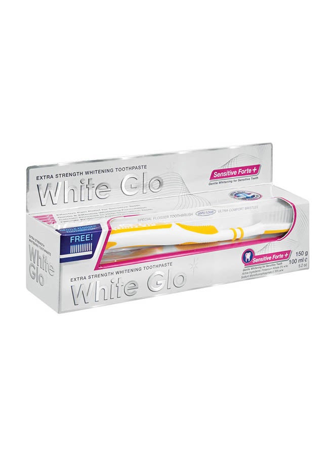 وايت غلو معجون أسنان التبييض الإضافي مع فرشاة أسنان متعدد الألوان 100ملليلتر