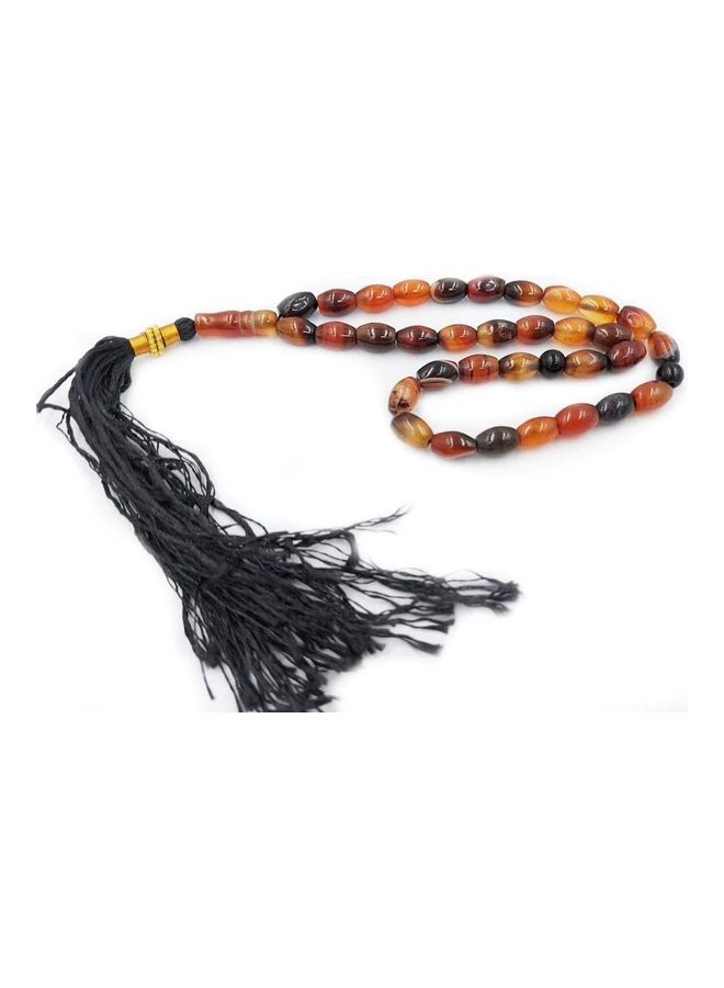Natural Agate Stone Rice Beads Tasbih With 33 Beads  - Image 1