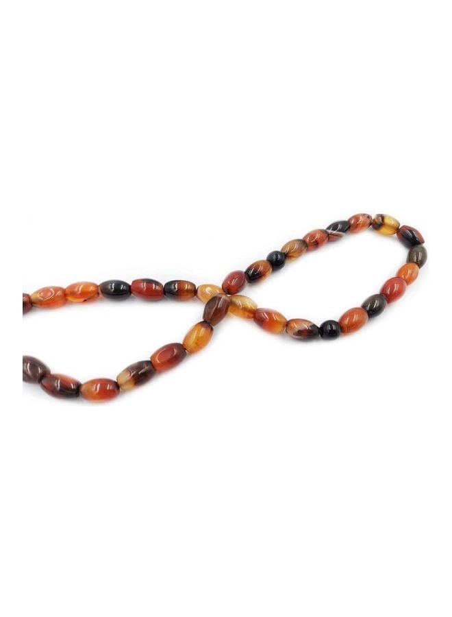 Natural Agate Stone Rice Beads Tasbih With 33 Beads  - Image 2