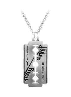 Zinc Alloy Razor Blade Shaped Pendant Necklace