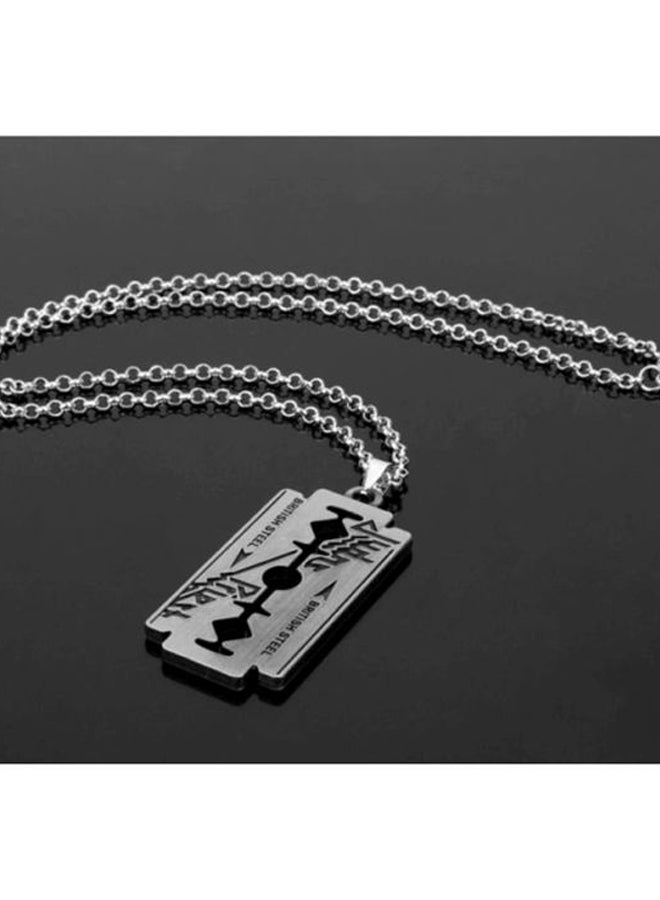 Beauenty - Zinc Alloy Razor Blade Shaped Pendant Necklace - Image 1