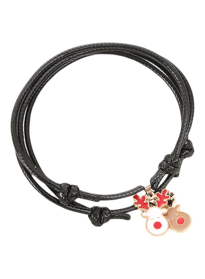Beauenty 2-Piece Zinc Alloy Elk Gloves Snowman Bracelet - Image 1