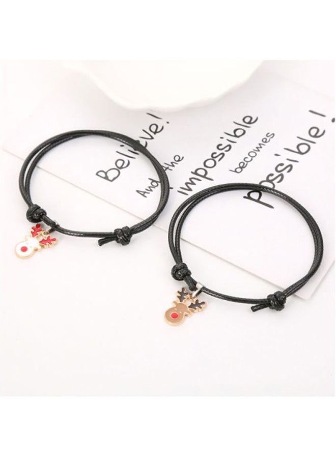 Beauenty 2-Piece Zinc Alloy Elk Gloves Snowman Bracelet - Image 3