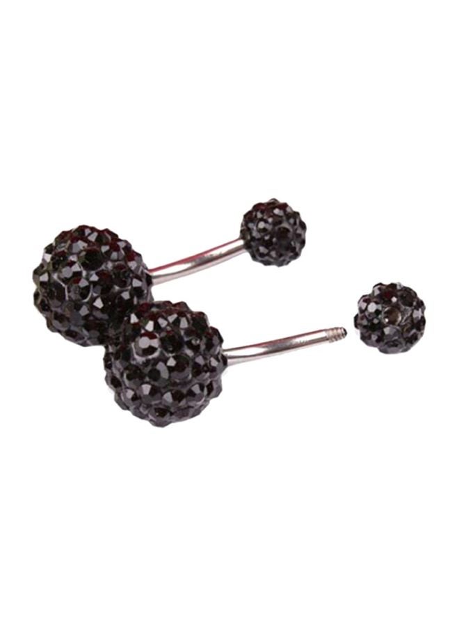 Rhinestone Navel Button Ball Ring