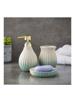 Home Box 3-Piece Ceramic Bath Set Multicolour 11.6x11.6x2.4cm KSA ...