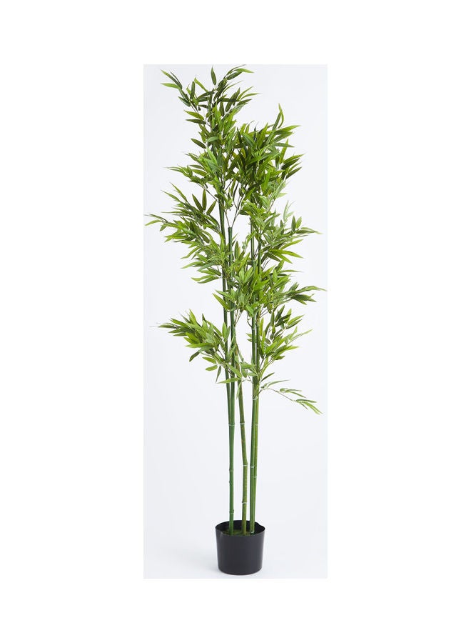 Home Box Artificial Bamboo Tree With Pot Green/Brown 155cm  - Image 5