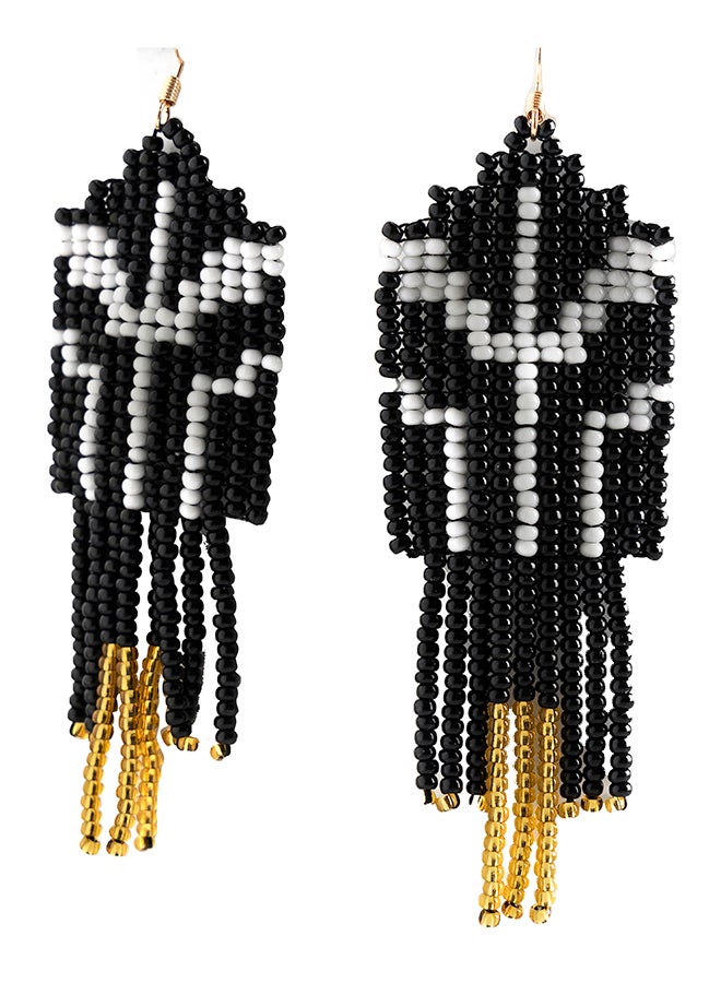 NINETY NINE BEADS - Handmade Beaded Hanging Earring - Image 1