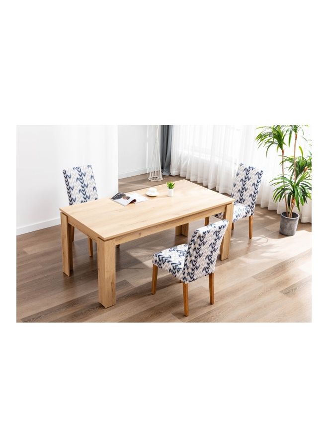 Home Box - 4-Seater Bali Dining Table Brown 120x75x80cm - Image 1