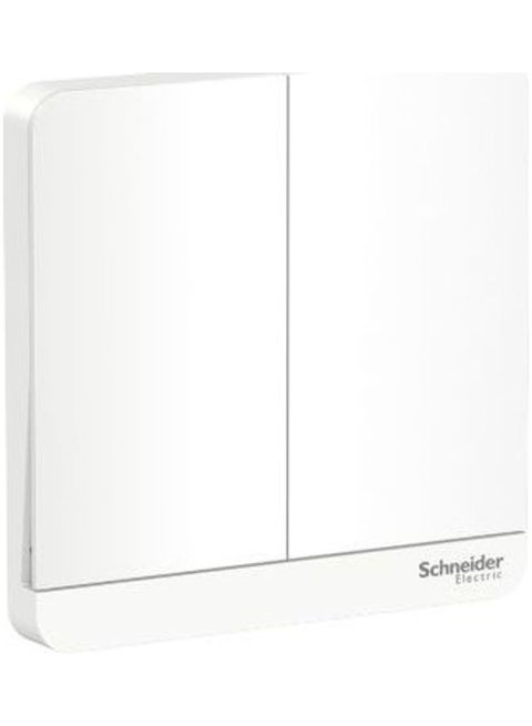 Avatar On Two Gang One Way Switch White 8.6x3.42cm