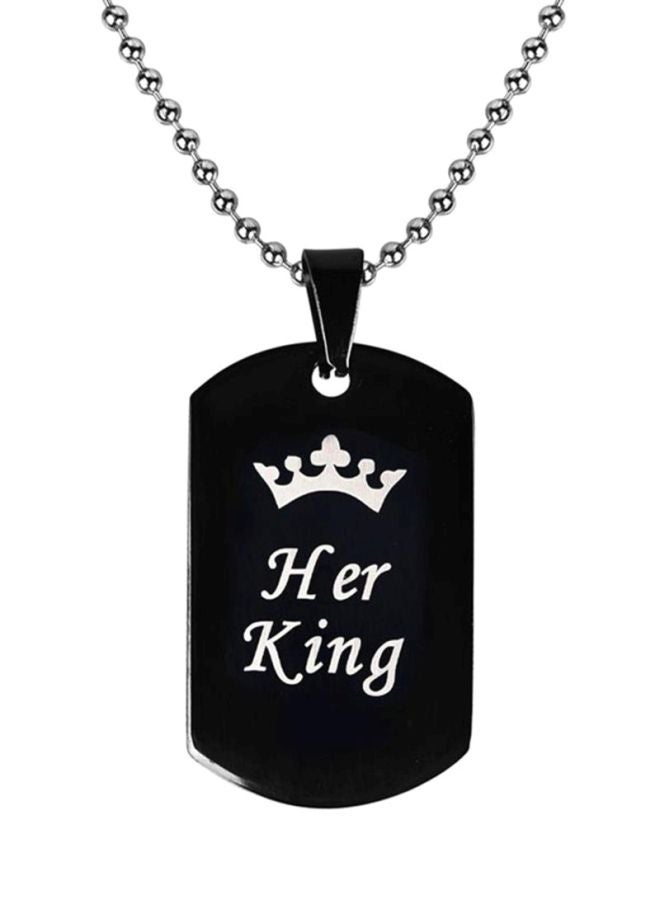CYTHERIA Her King Printed Couple Pendant Necklace - Image 1