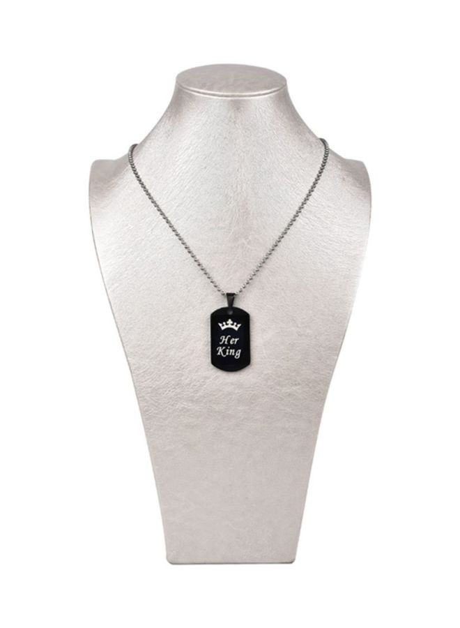 CYTHERIA Her King Printed Couple Pendant Necklace - Image 2