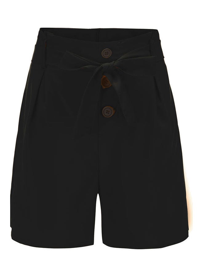 Waistband Design Beach Shorts Black