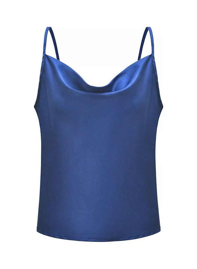 Solid Backless Tank Top Blue  - Image 1