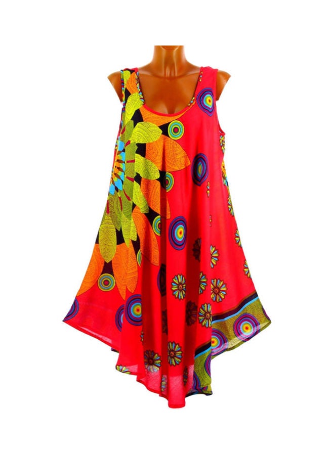 Sunflower Printed Midi Dress Multicolour