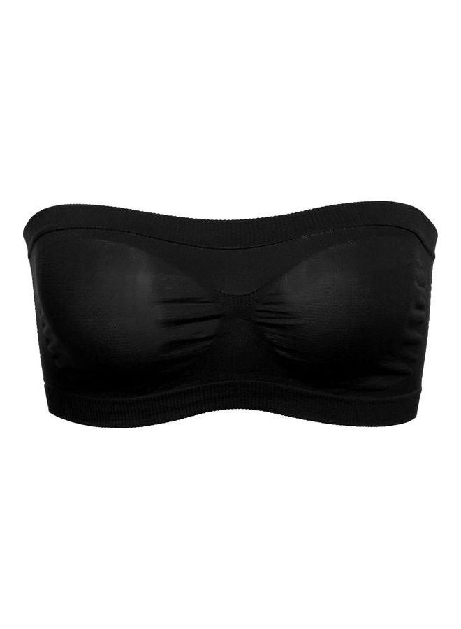 Solid Tube Top Bra Black - Image 1