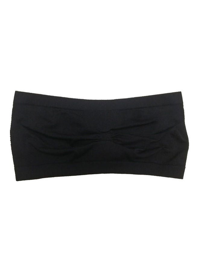 Solid Tube Top Bra Black - Image 3