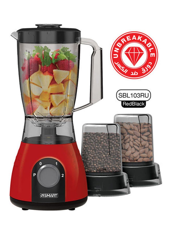 Smart - Rotary Blender 1.5L Unbreakable & 2 Mill 1.5 L 500.0 W SBL103RU Multicolour - Image 1