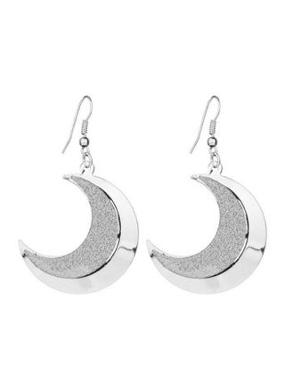Fashion Matte Moon Design Hook Earrings - v1610554822/N28876086A_1