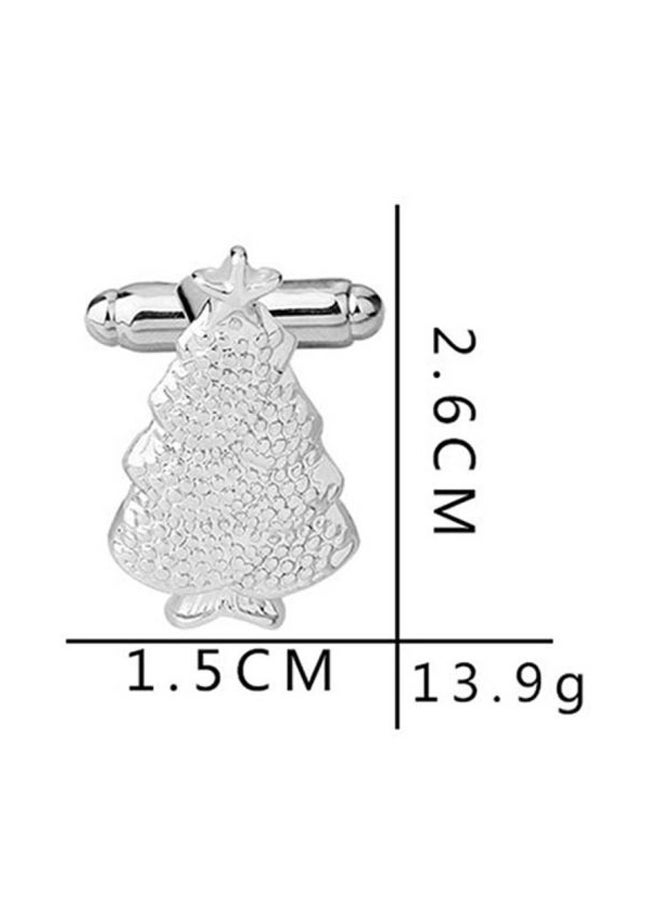 QiaoKai - Christmas Gift French Tree Cufflinks - Image 1
