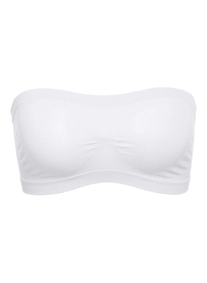 Generic - Solid Tube Top Bra White - Image 1