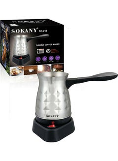 sokany Stainless Steel Electric  Turkish Coffee Maker 0.5 L SK-213 Silver  - Image 1