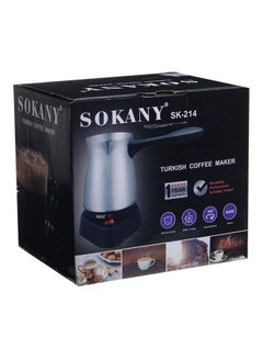 sokany Stainless Steel Electric  Turkish Coffee Maker 0.5 L SK-214 Silver  - Image 1