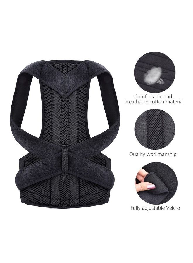 Generic Spine Posture Correction Belt With Support Black 1*1*1cm